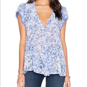 Joie Cayden Top in Ice Blue Silk